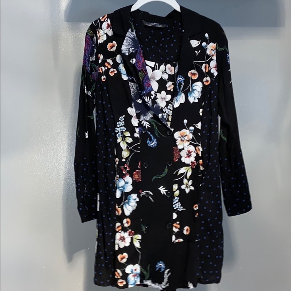 Zara Black Floral Dress